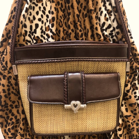 New! Super cute. Organize yourself w/this Pretty, Burlap, Silver, Brown NWOT - Picture 1 of 16